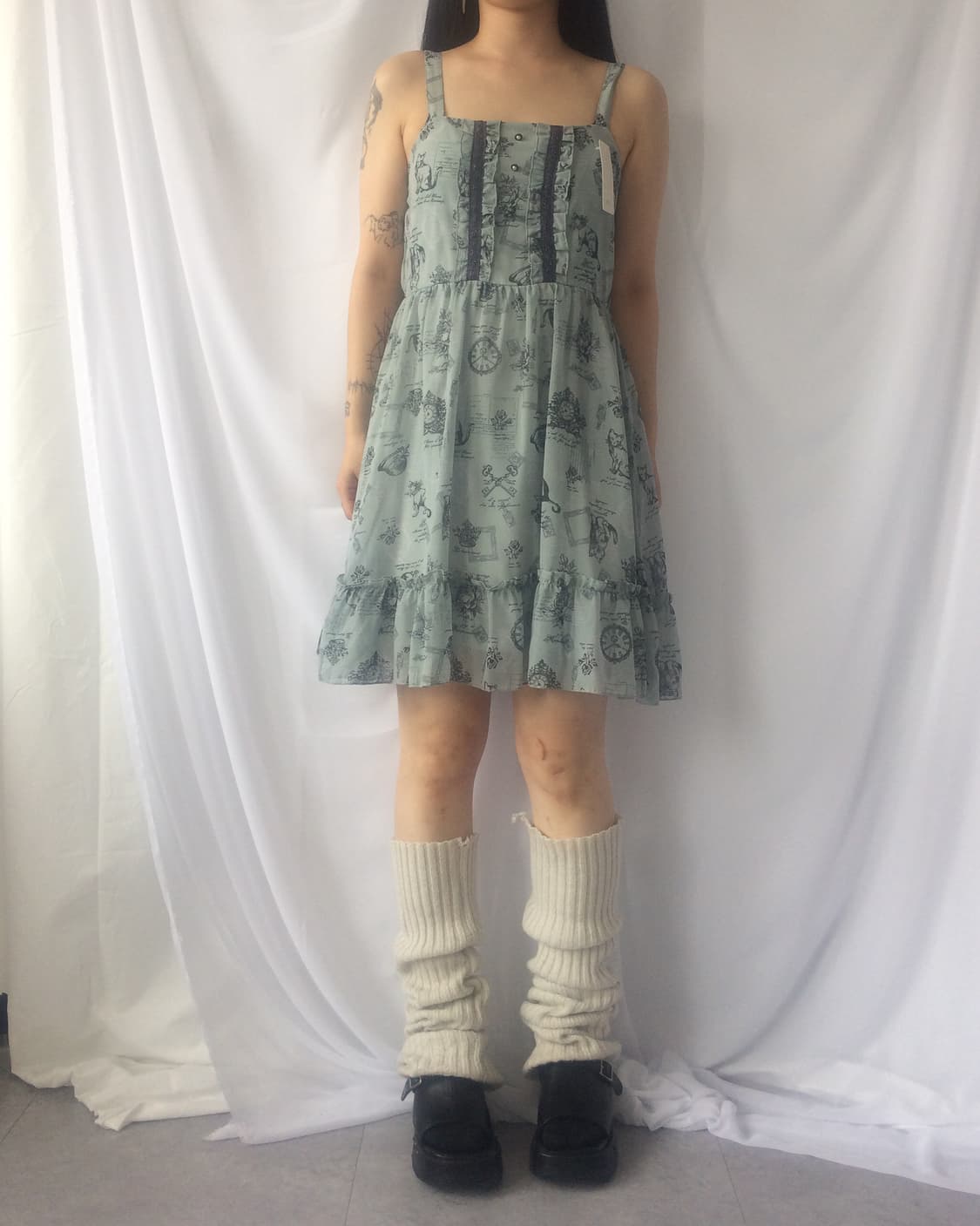 Pattern point sleeveless onepiece 상품이미지6