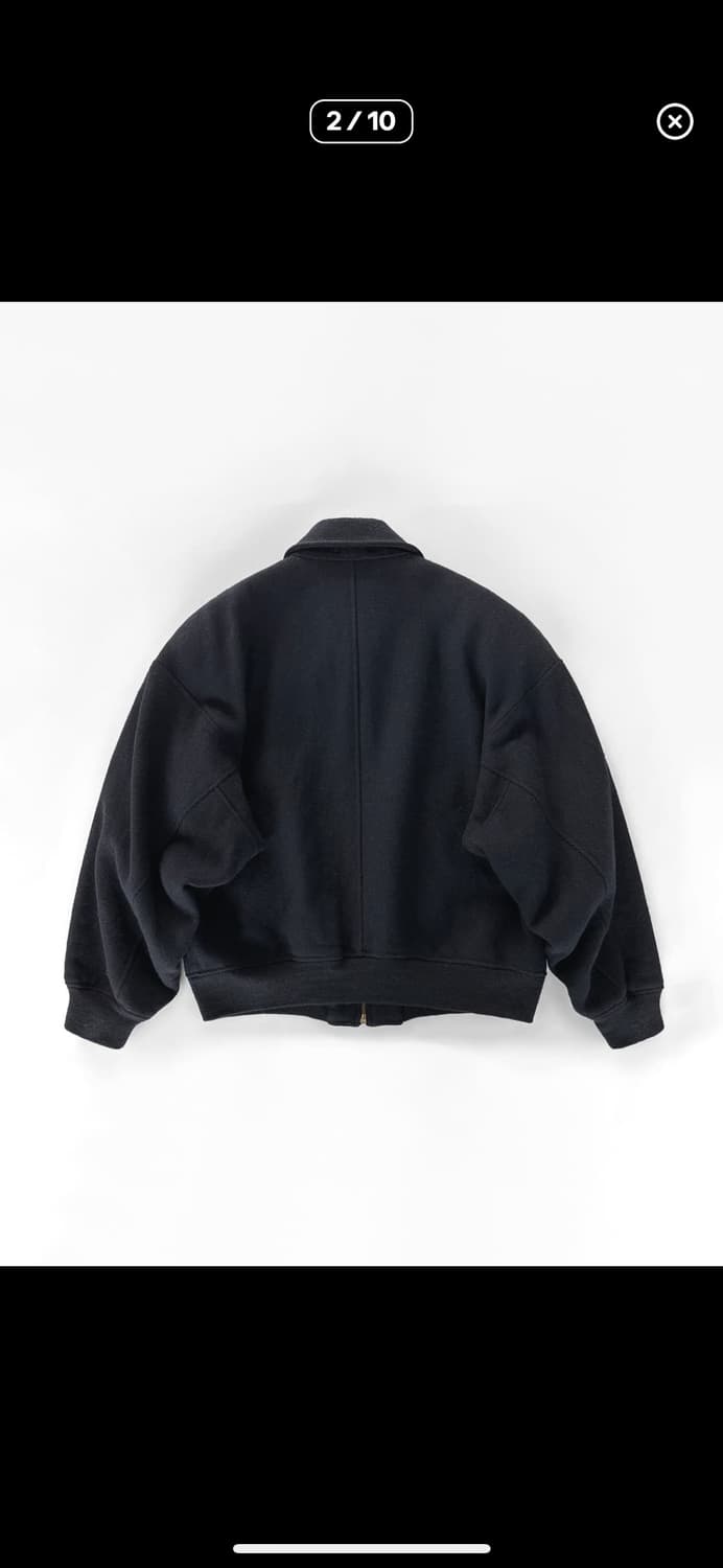 80-90‘s GRASS 헤링본 울 봄버 자켓 블루종 상품이미지2