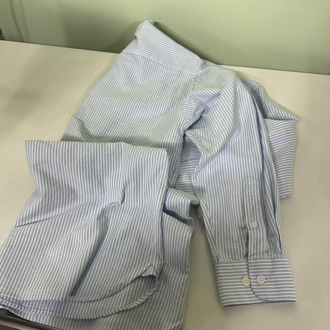 M-L 아노블리어 X 키르시 오버핏 스트라이프 옥스퍼드셔츠 상품이미지4