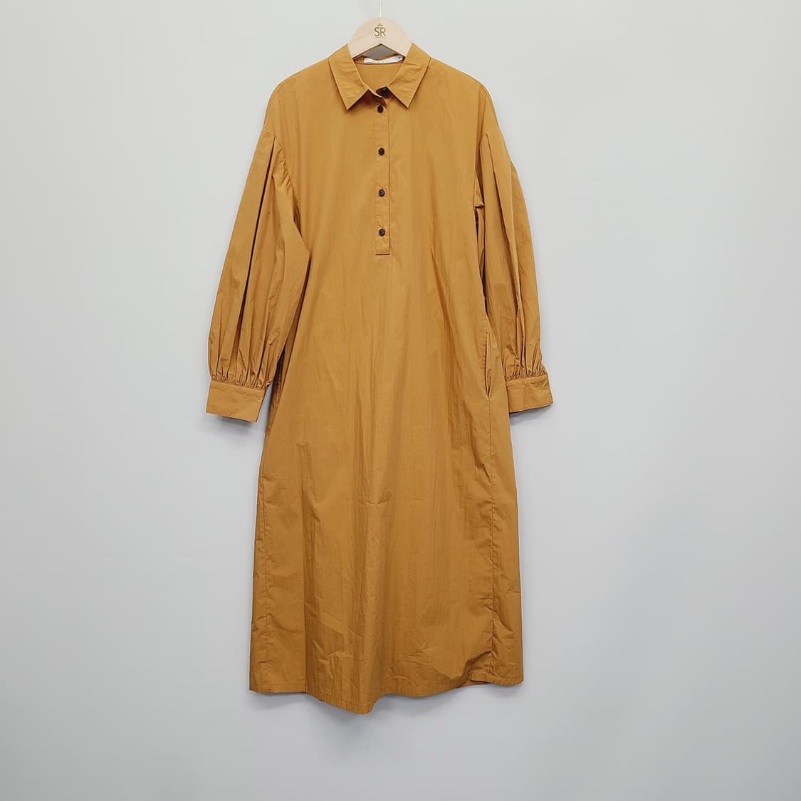 한섬 늘(NEUL) 코튼 혼방 셔츠 롱 원피스 0사이즈 상품이미지2