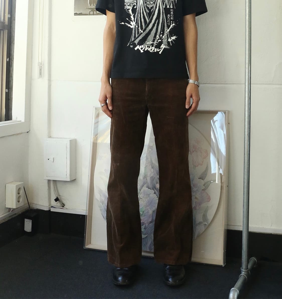 빅존 브라운 코듀로이 부츠컷 팬츠 상품이미지1