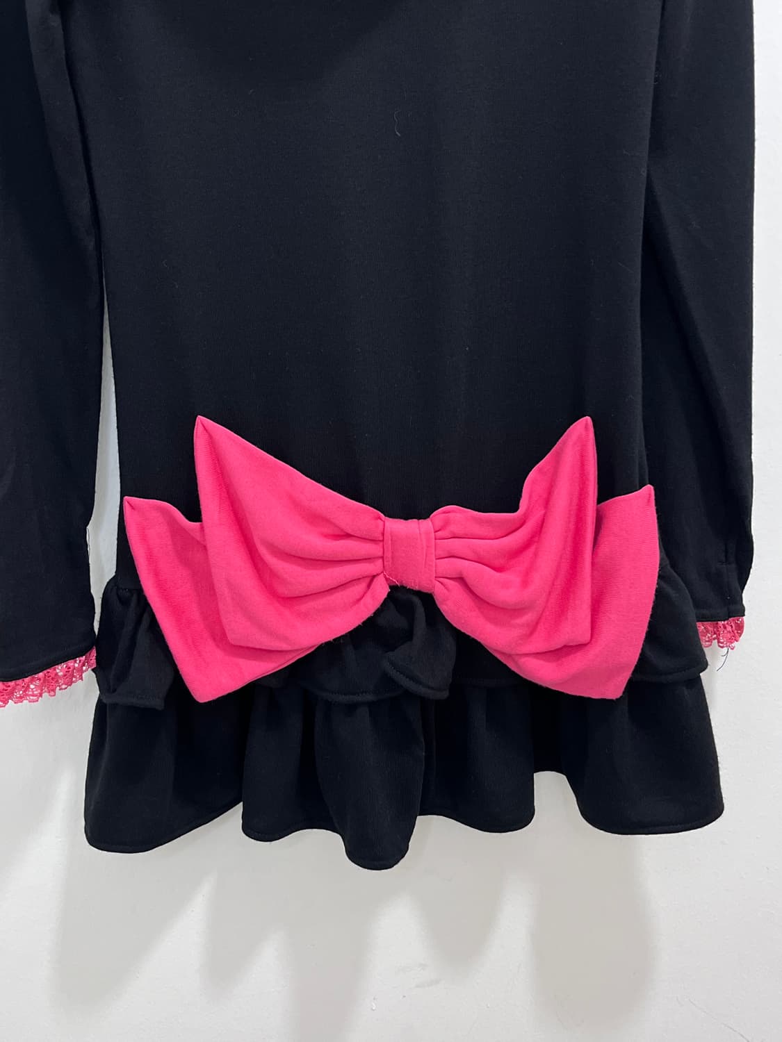 Joky gal 갸루 왕리본 집업 프릴 원피스 상품이미지8