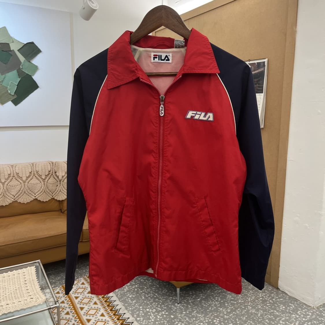 휠라 올드스쿨 스윙톱 레트로 00's 키치 바람막이 자켓 M C10500 상품이미지3