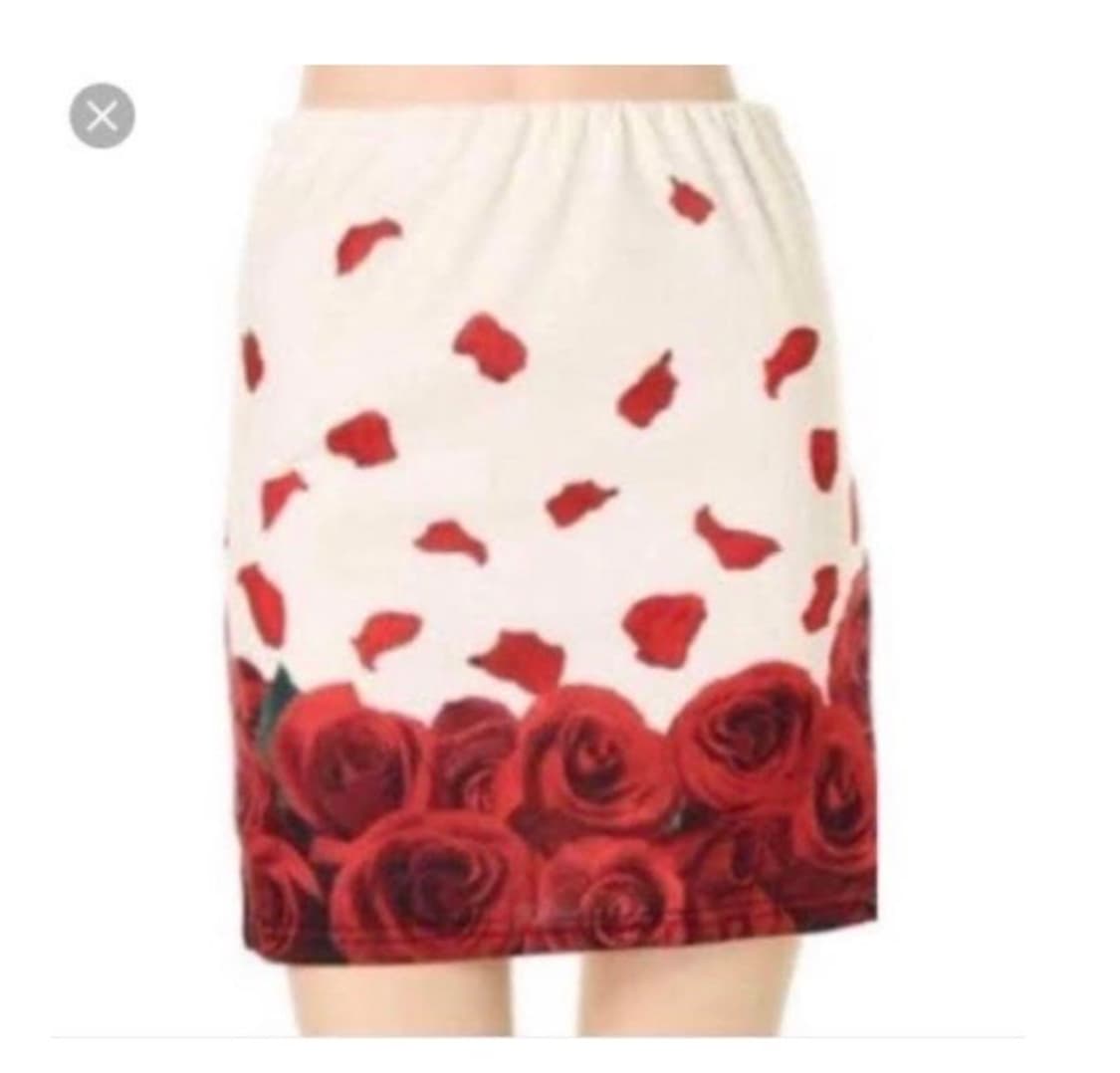 DaTuRa 갸루 장미 패턴 스커트 히메갸루 오네갸루 상품이미지2