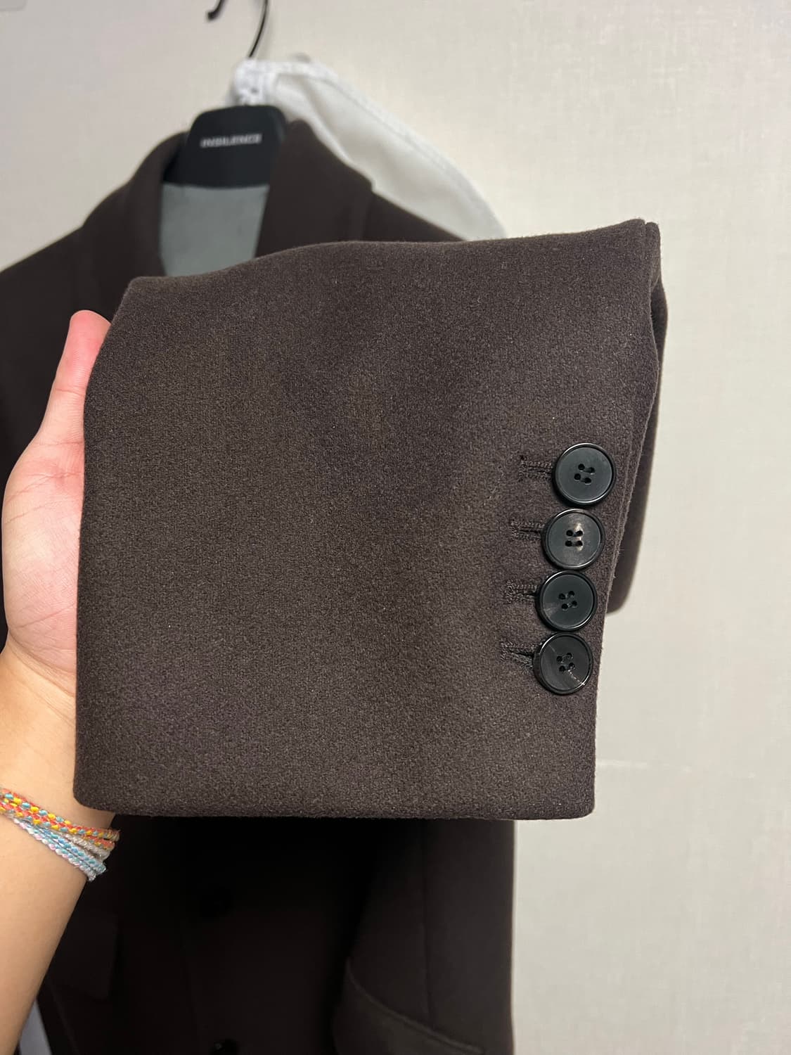 인사일런스 MTR 피크드 하프 더블 코트 DARK BROWN (L) 상품이미지3