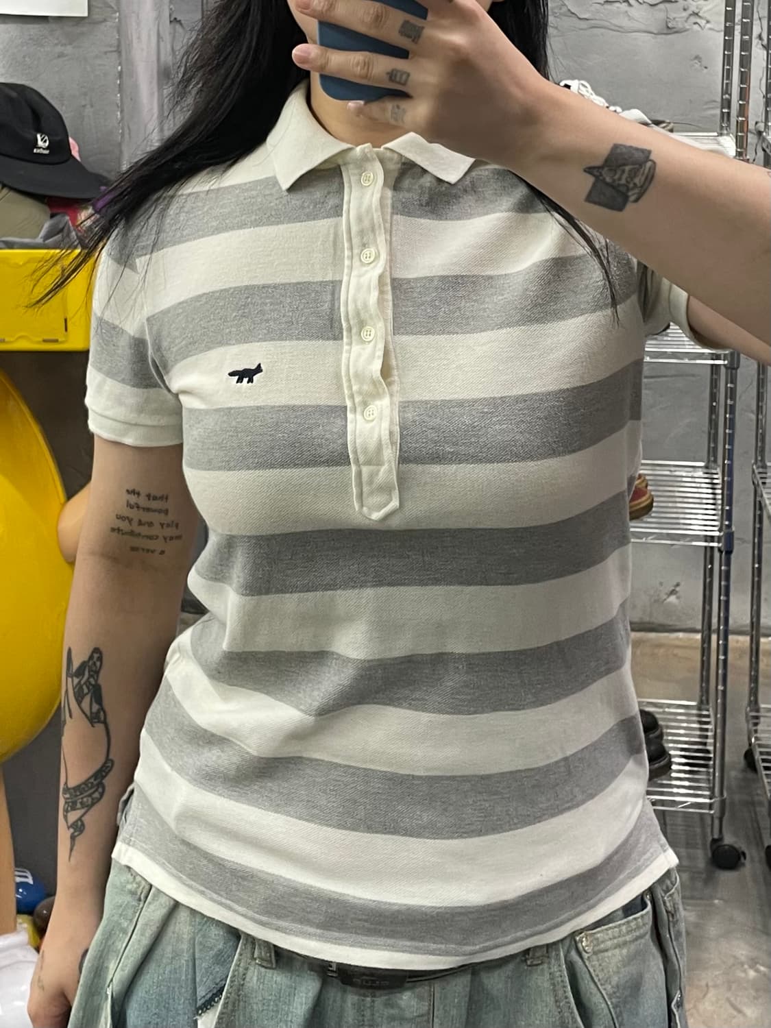 메종 키츠네 스트라이프 pk 반팔 티셔츠 상품이미지10