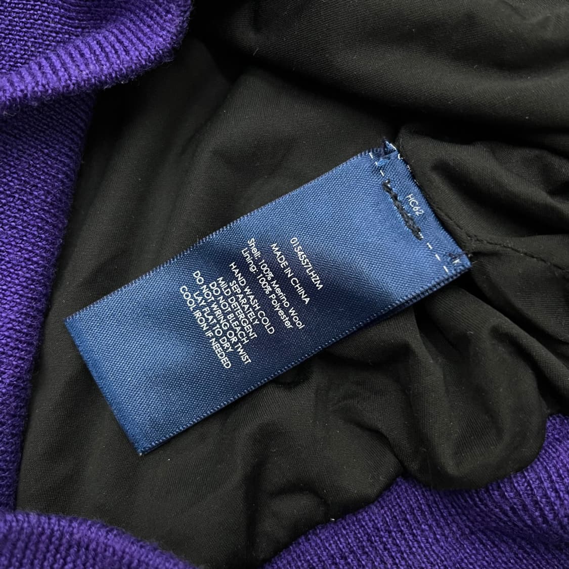 폴로 랄프로렌 빅포니 퍼플 반집업 니트 M 상품이미지6