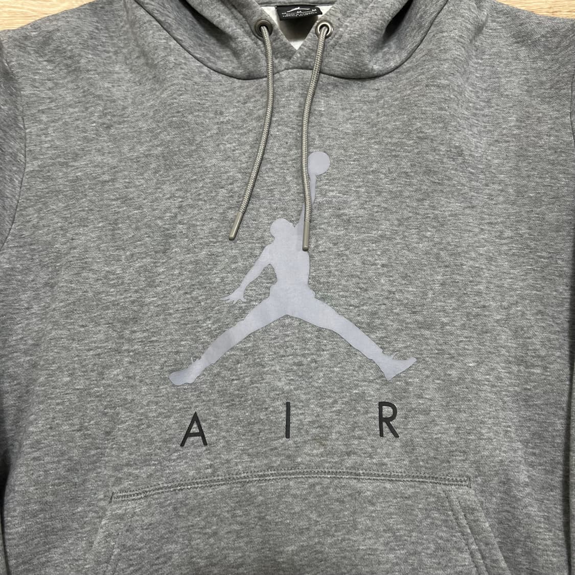 조던 에어 점프맨 빅로고 투톤 배색 기모 후드티 [그레이] M/95 상품이미지4
