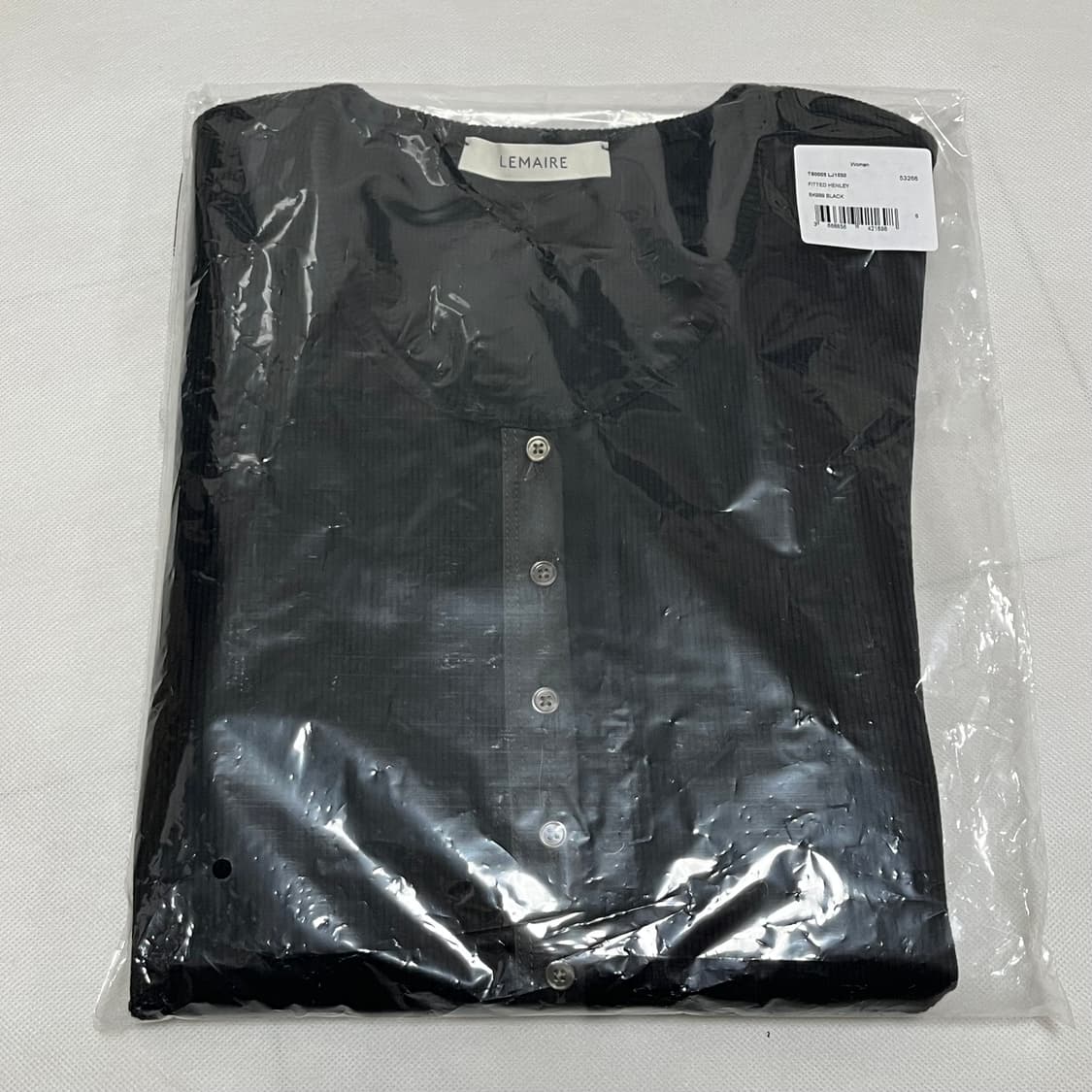 [XS,S,M]르메르 26ss FITTED HENLEY 헨리 니트/블랙 상품이미지6