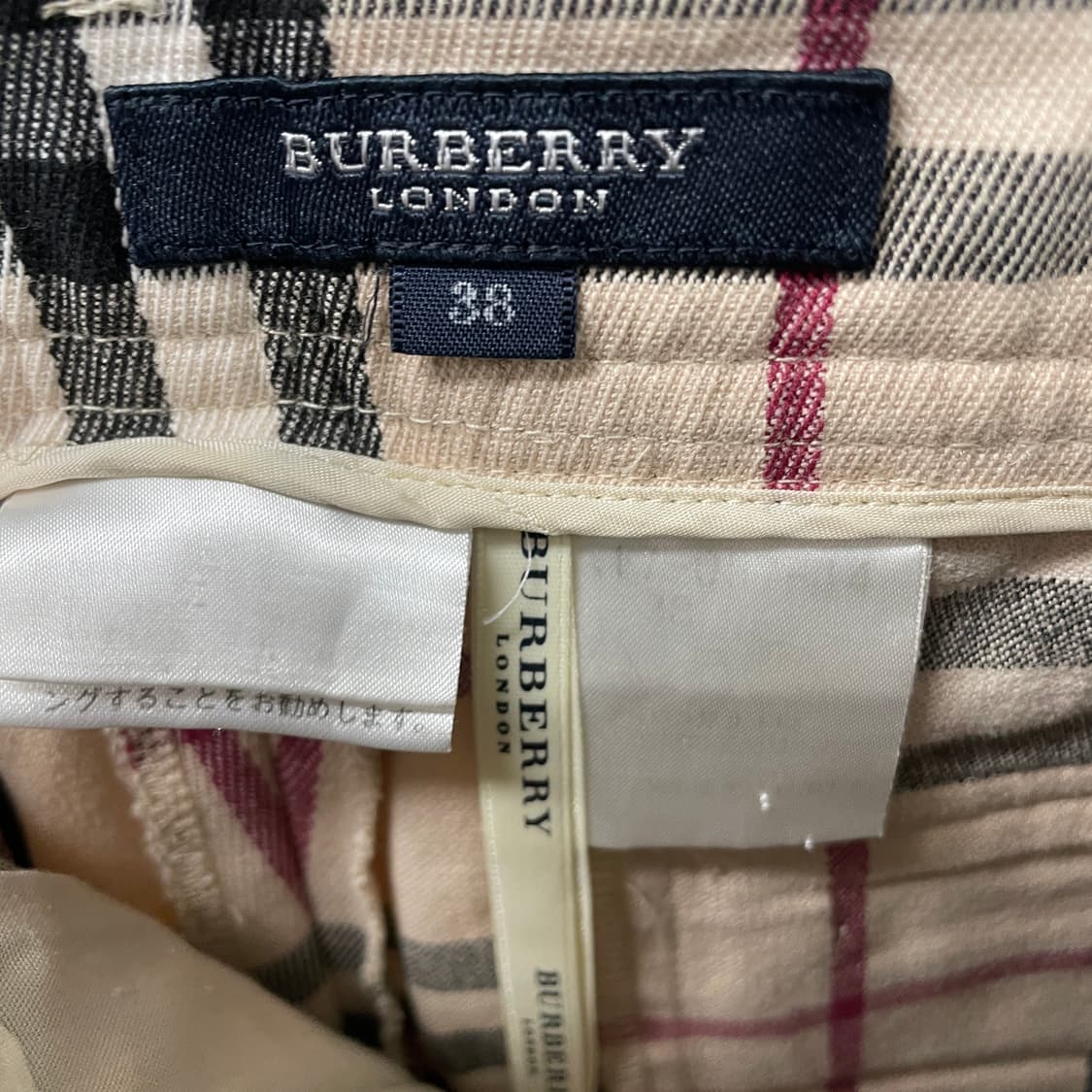 버버리 노바 체크 팬츠 베이지 38(W) 상품이미지5