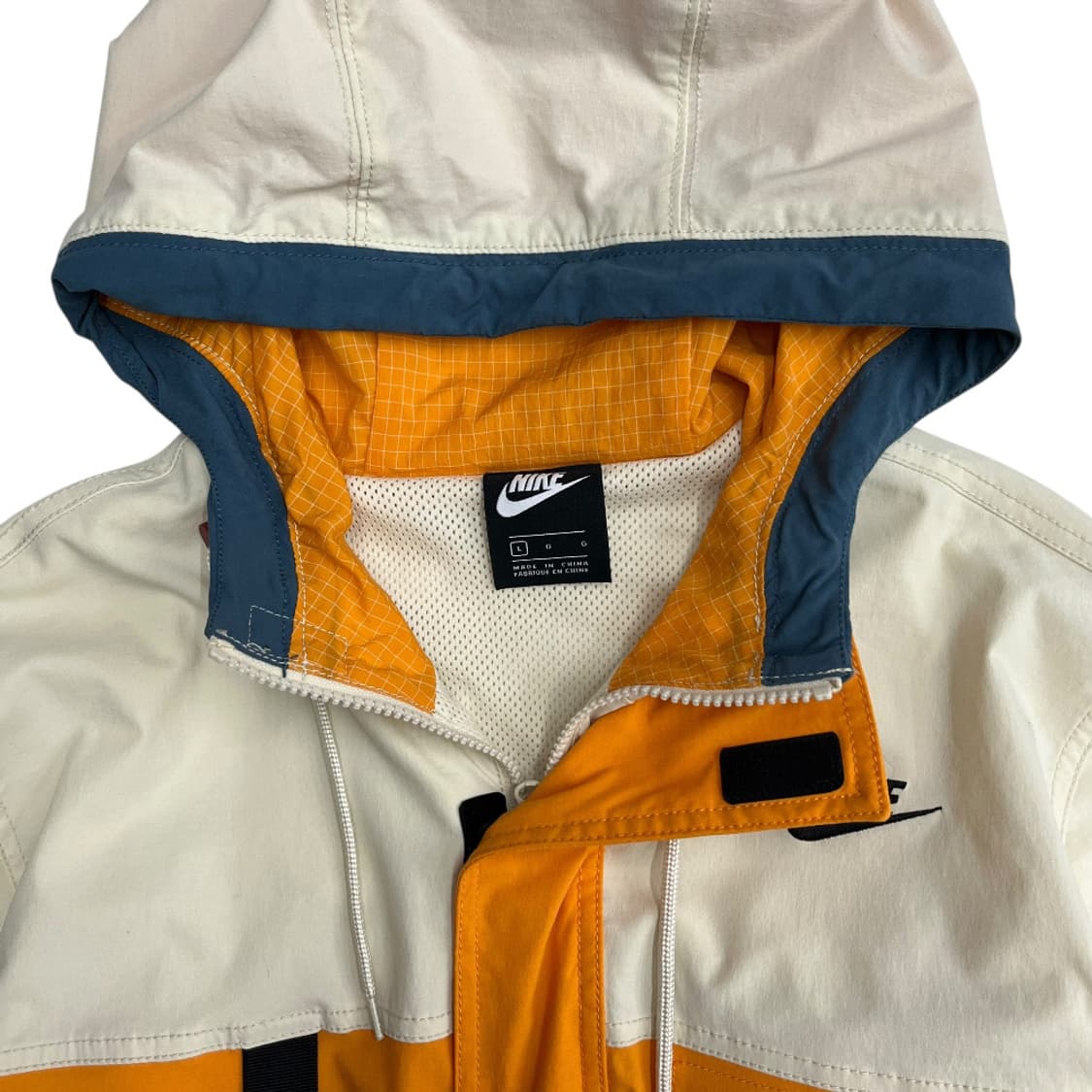 나이키 멀티배색 베이지 후드 바람막이 L 상품이미지7