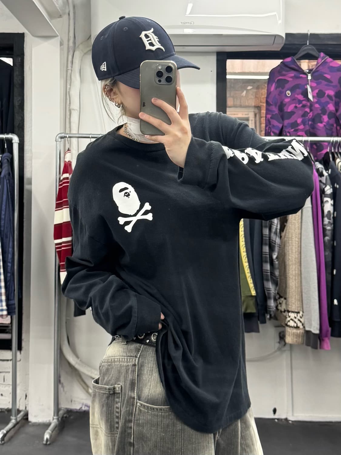 베이프 사이드 스컬 롱슬리브 상품이미지5