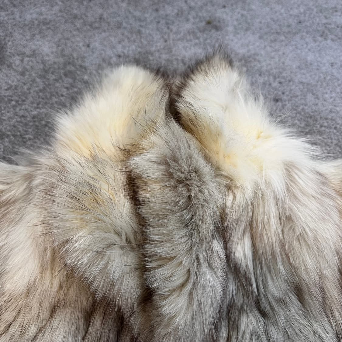 빈티지 아이보리/그레이 사가폭스 퍼자켓M 상품이미지3