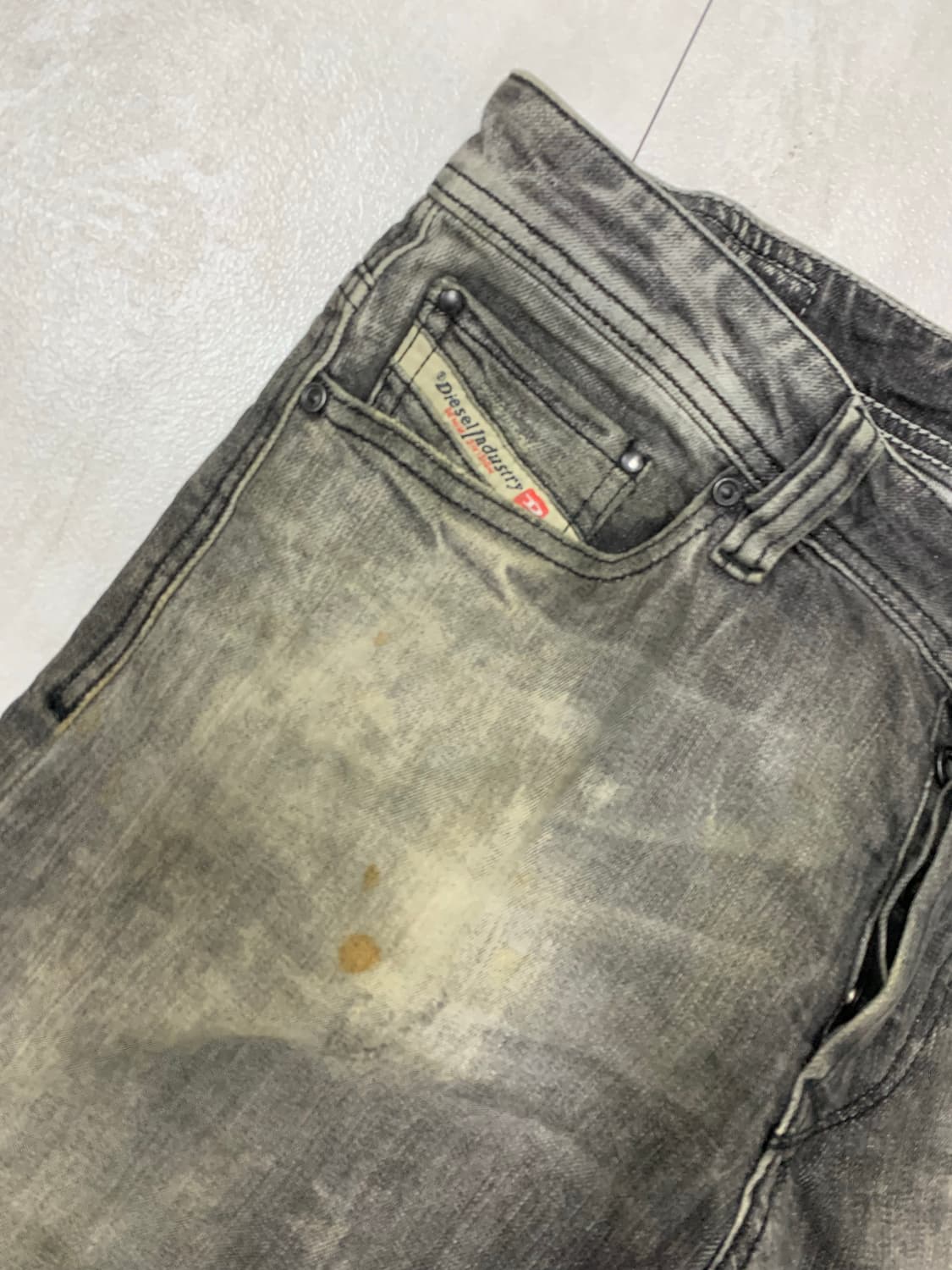 디젤 빈티지 블랙 데님 팬츠  상품이미지3