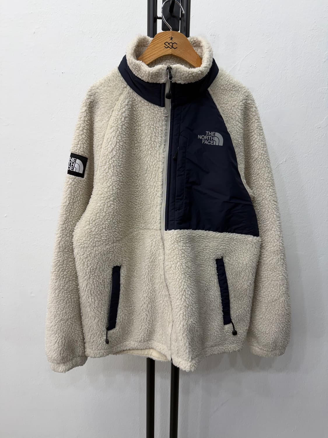 정품) 노스페이스 남성 뽀글이 플리스 아이보리 L 상품이미지1