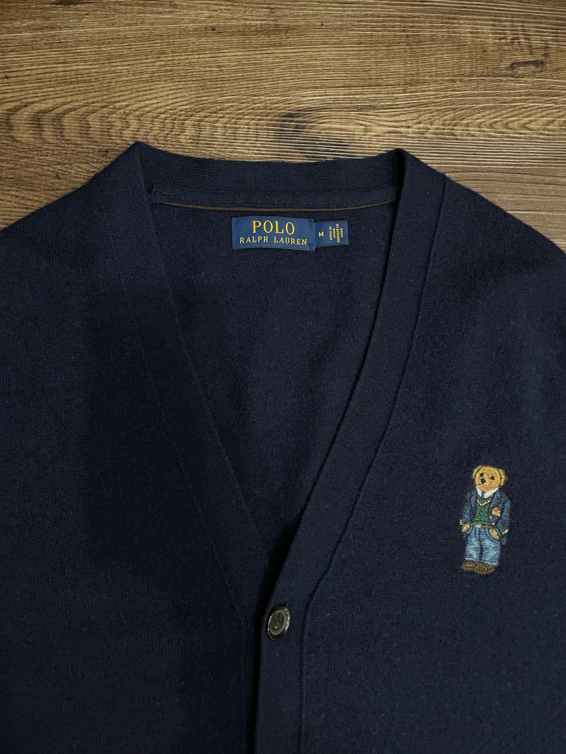 폴로 랄프로렌 베어 메리노울 가디건 네이비 상품이미지3