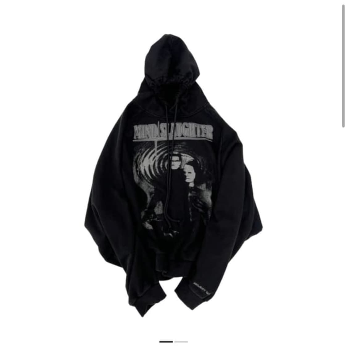 프로젝트 G/R 마인드 슬로터 빈티지 워시드 후드 블랙 상품이미지1