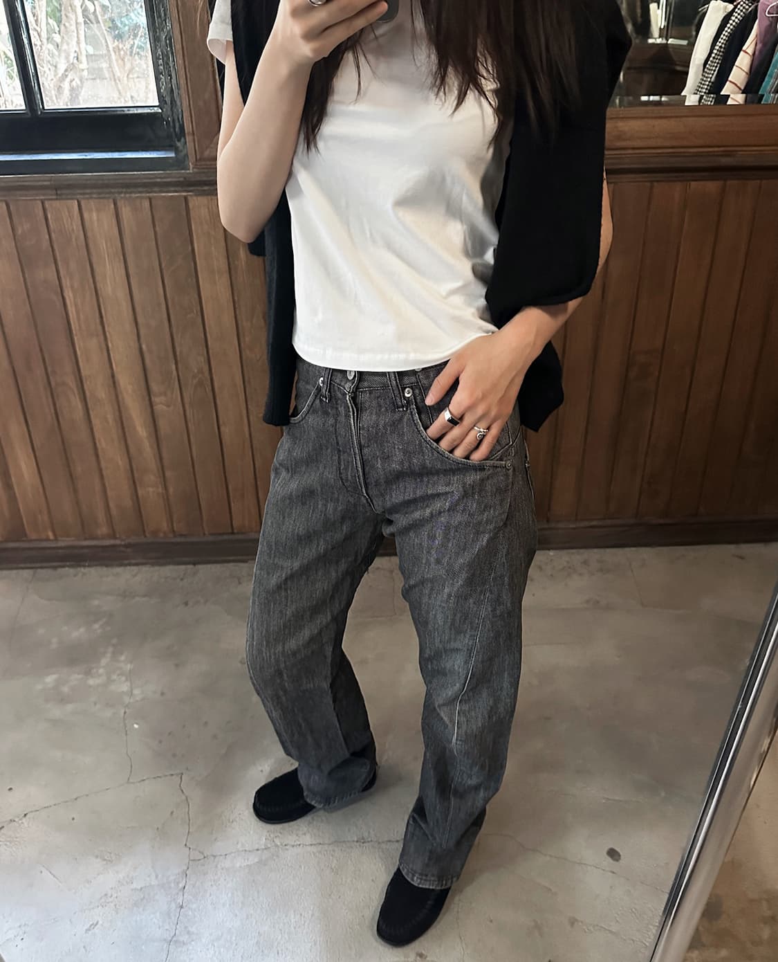 LEVI'S engineered regular black w28 상품이미지3