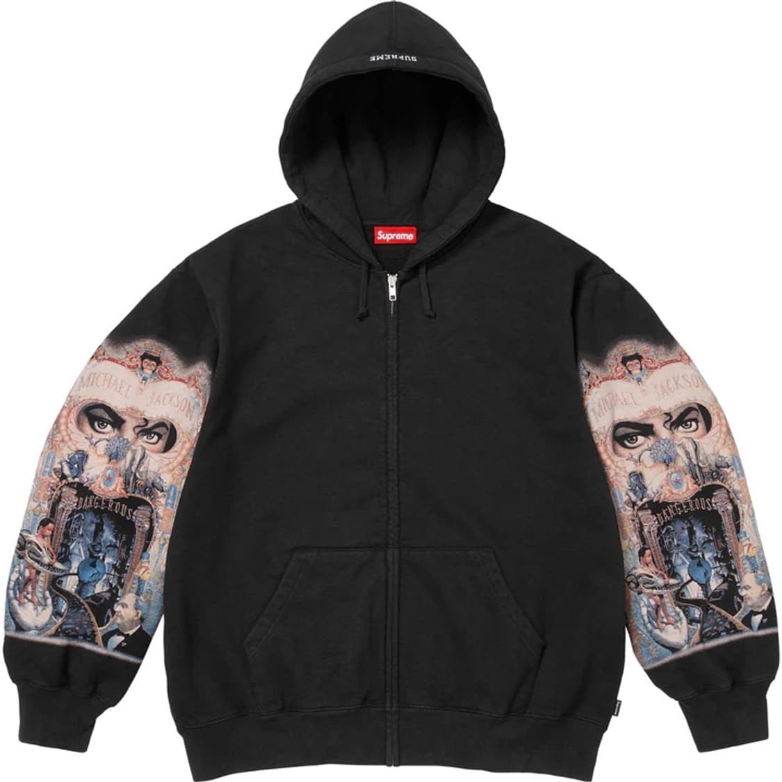 [XL] 슈프림 x 마이클 잭슨 집업 후드 블랙 (네이비 L 교환 가능) 상품이미지1