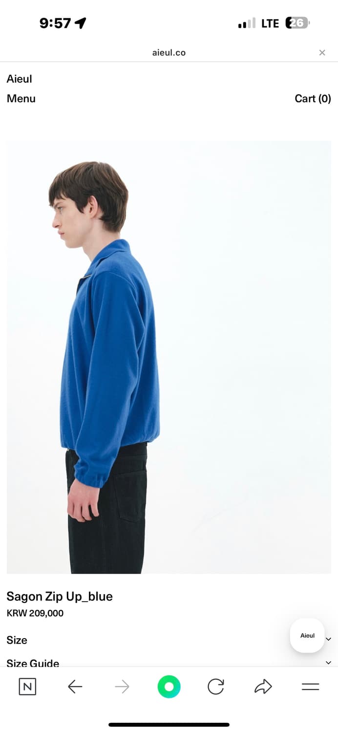 Aieul 사곤 집업 니트 상품이미지4