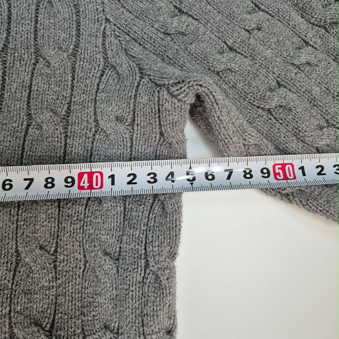 폴로 랄프로렌 그레이 케이블 걸즈 코튼 크루넥 니트(L) 상품이미지6