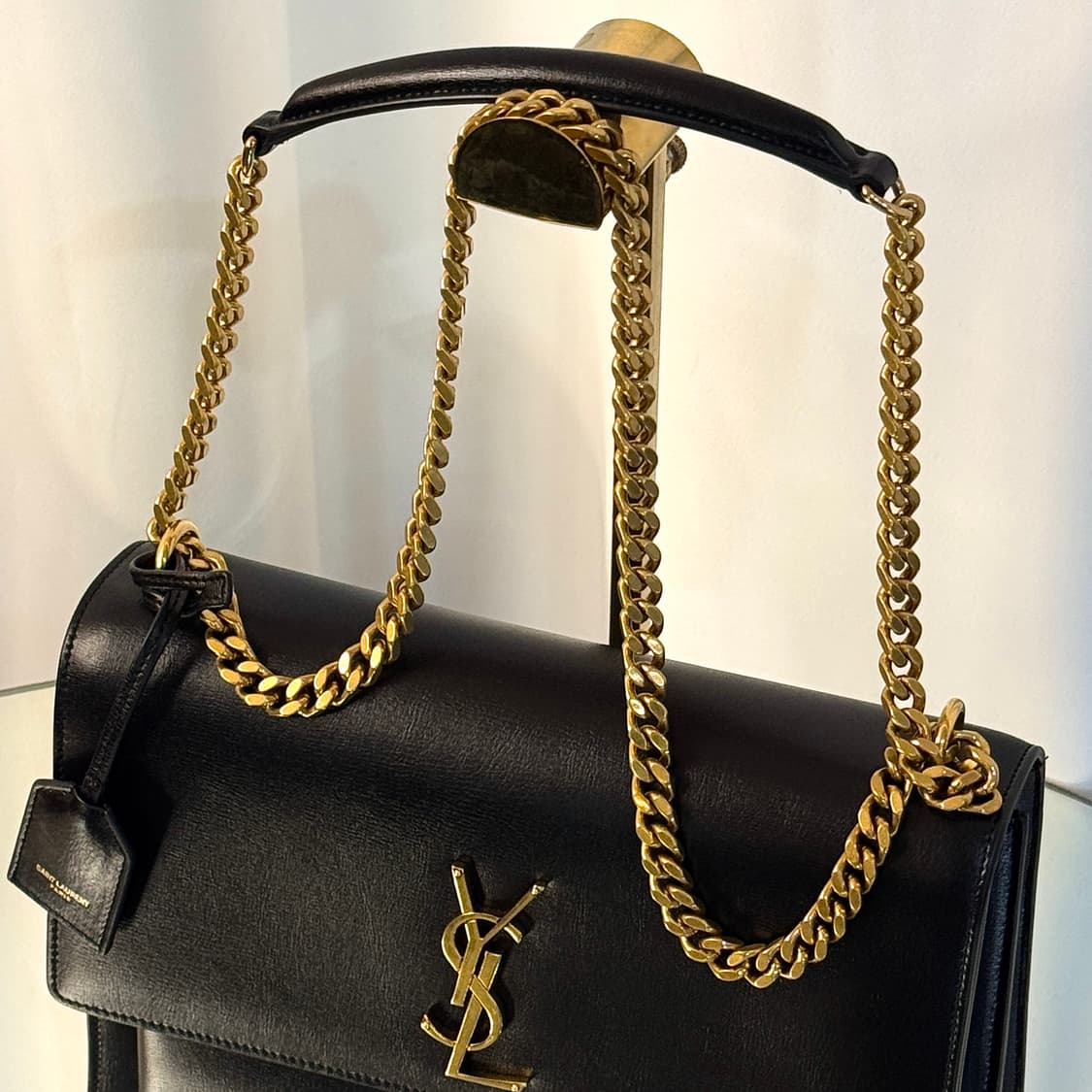 입생로랑 선셋백 라지 체인백 블랙 골드 금장 상품이미지3