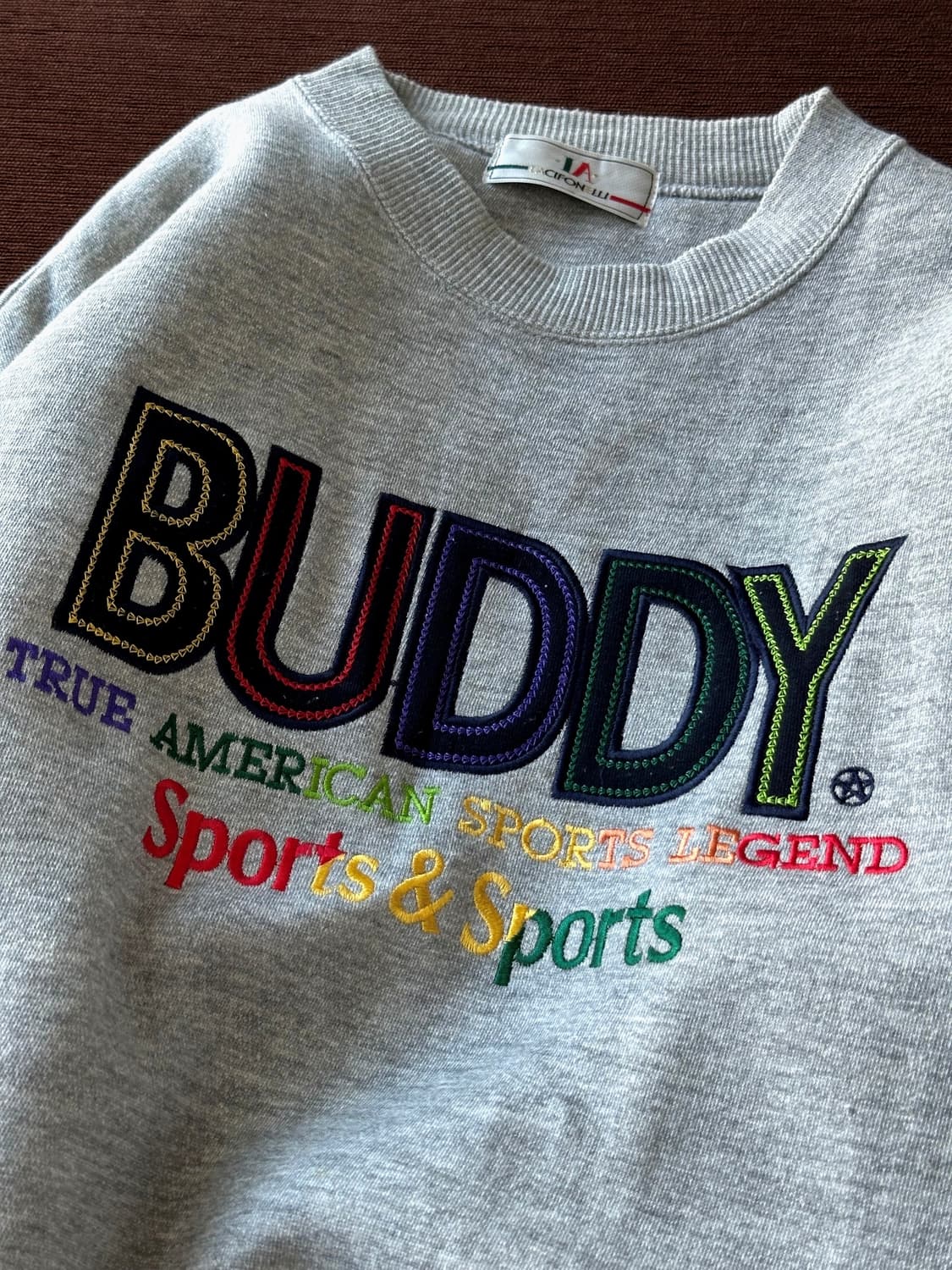 Design patch crew neck sweat P/O 상품이미지7