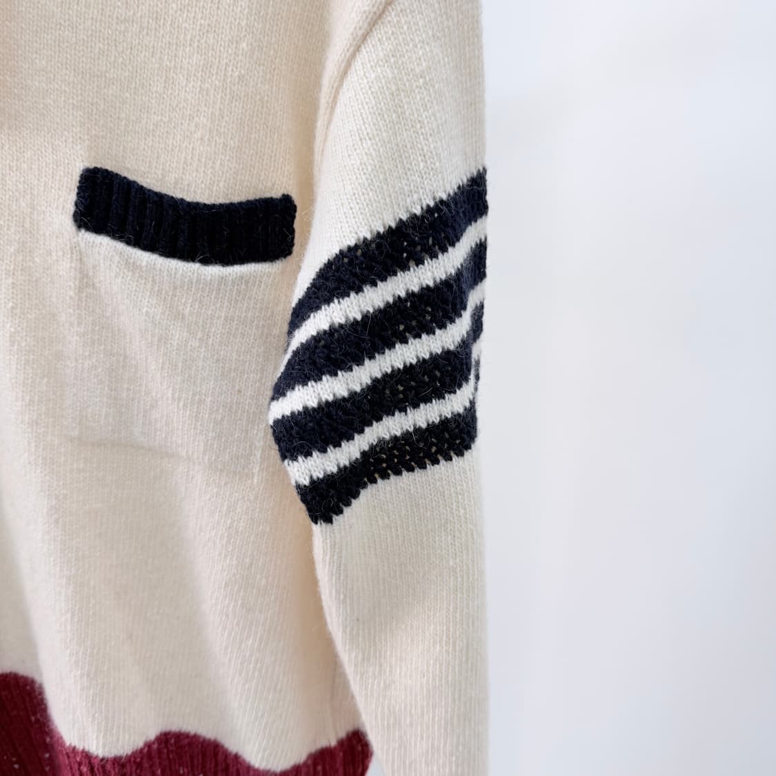 [미사용/40] 톰브라운 사선완장 여성 모헤어 트위드 니트 상품이미지2