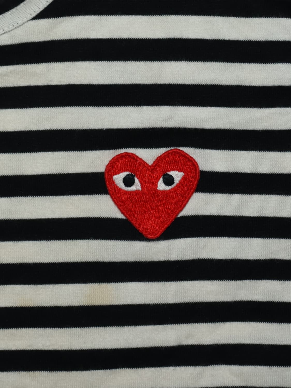 [정품]꼼데가르송 플레이 하트 로고 스트라이프 롱슬리브 상품이미지3