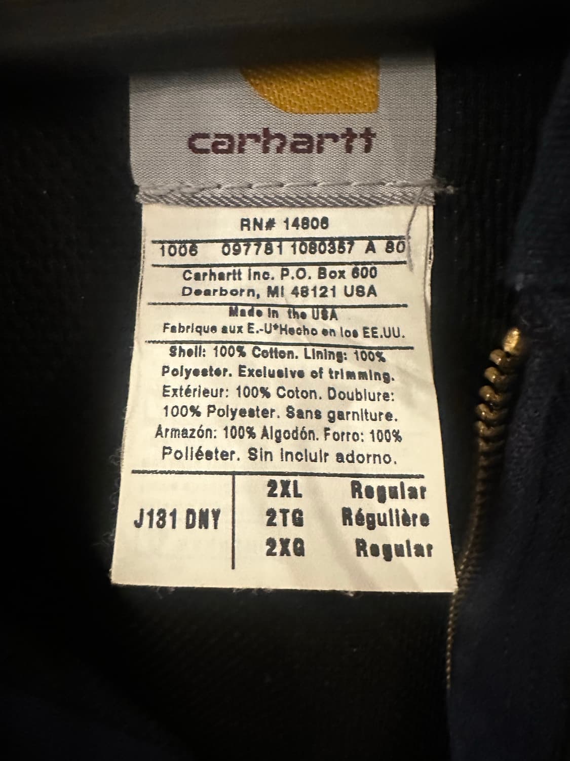 칼하트 j131 dny  2xl 상품이미지5