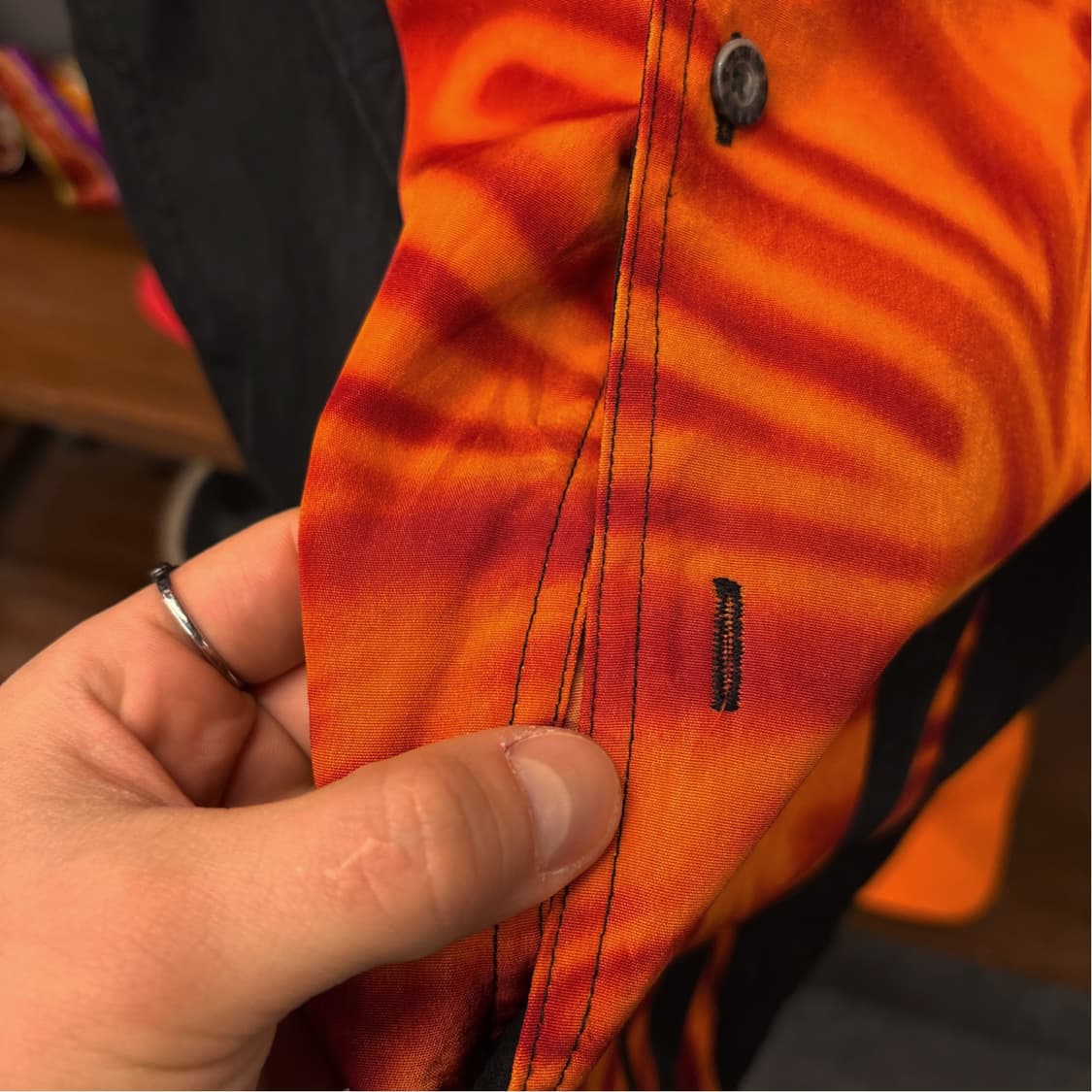 할리데이비슨 플레임 스컬 그래픽 하프 바이커 셔츠 N1075 상품이미지8