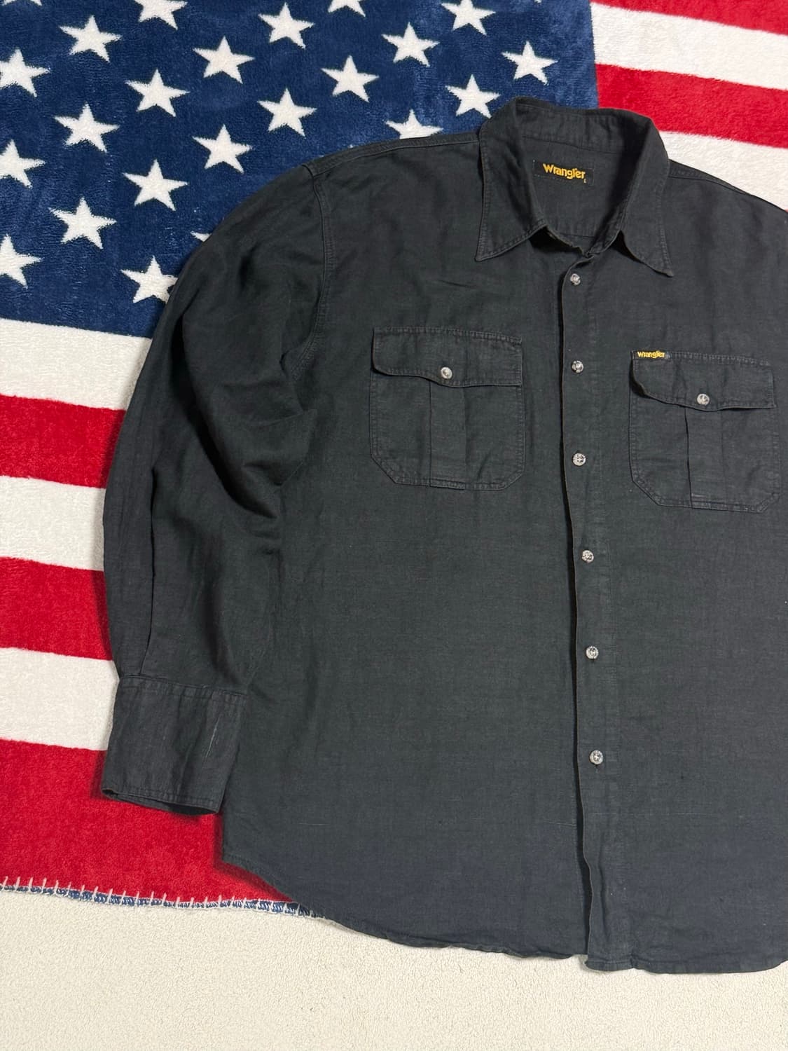 랭글러 린넨셔츠 Wrangler Linen 빈티지 워크셔츠 [XL] 상품이미지7