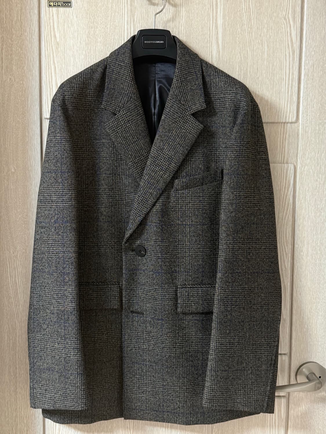 우영미 메인체크자켓 셋업 (착샷포함) 상품이미지1