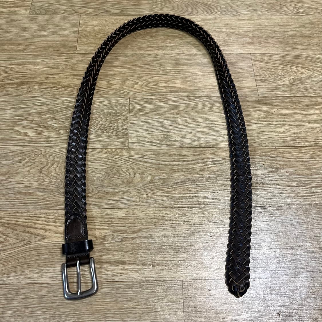 아웃스탠딩 브라운 소가죽 벨트 OSTD BRAIDED BELT 상품이미지3
