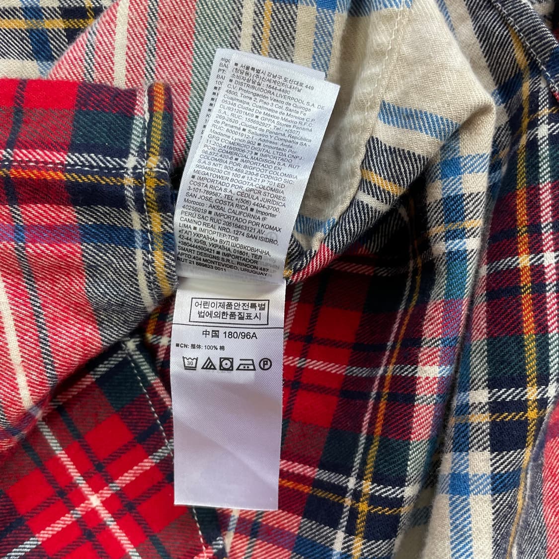 GAP 갭 체크 원포켓 긴팔 셔츠 M 상품이미지6