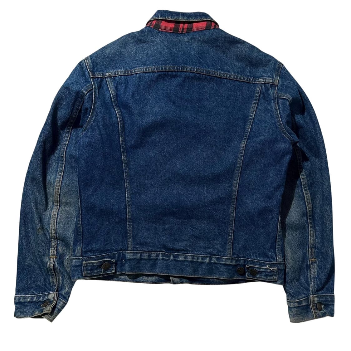 90’s USA 리바이스 체크 라이닝 데님 트러커 자켓 상품이미지2