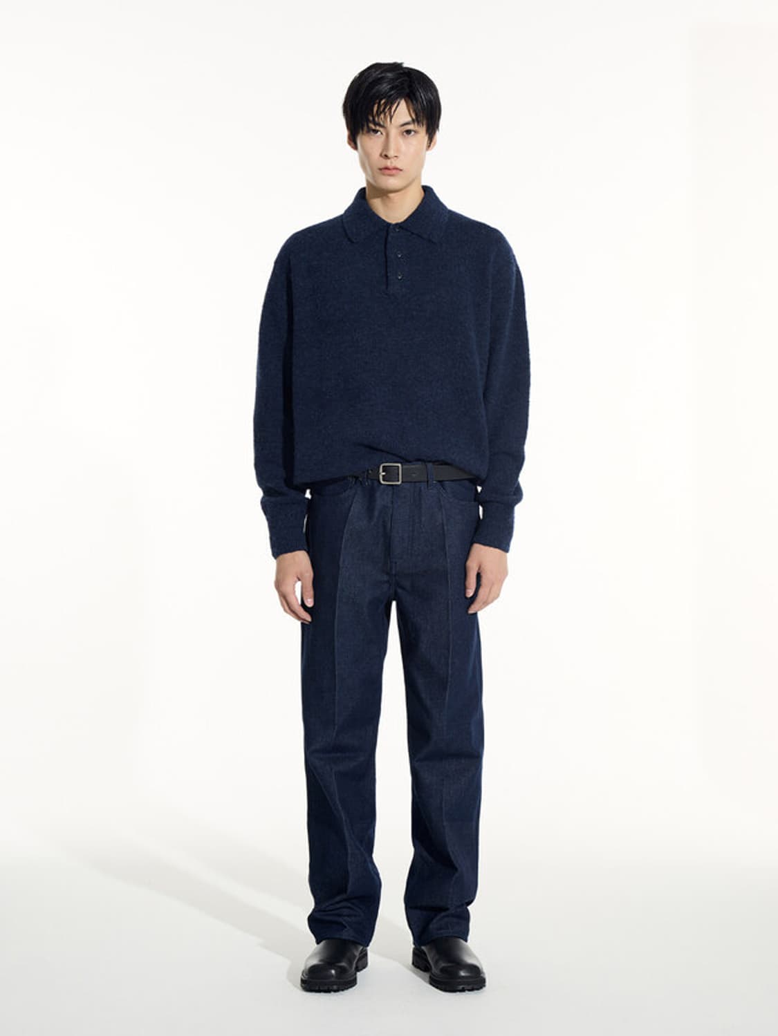 시에클 알파카 폴로 니트 네이비 XL 새상품 판매 정가 16.9만  상품이미지10