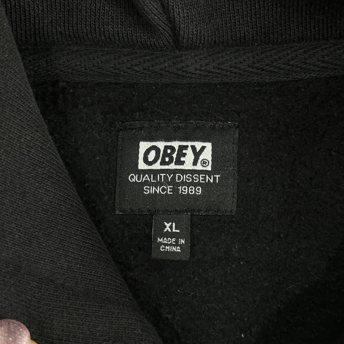 Obey 오베이 스몰로고 블랙 후드집업 상품이미지5