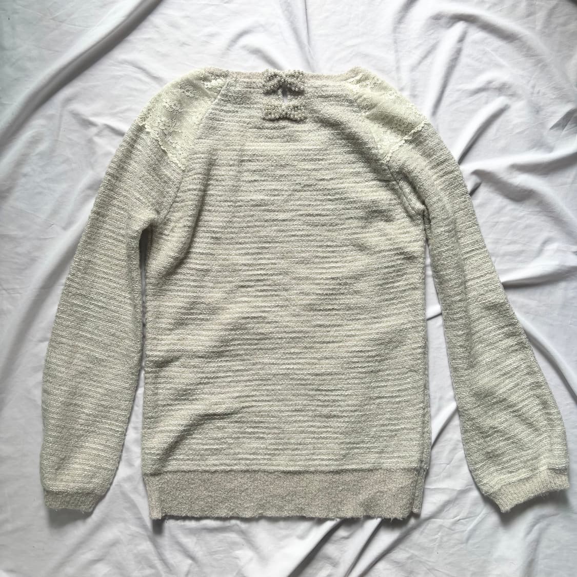 빈티지 미니멈미니멈 진주 레이스 갸루 니트 상품이미지4