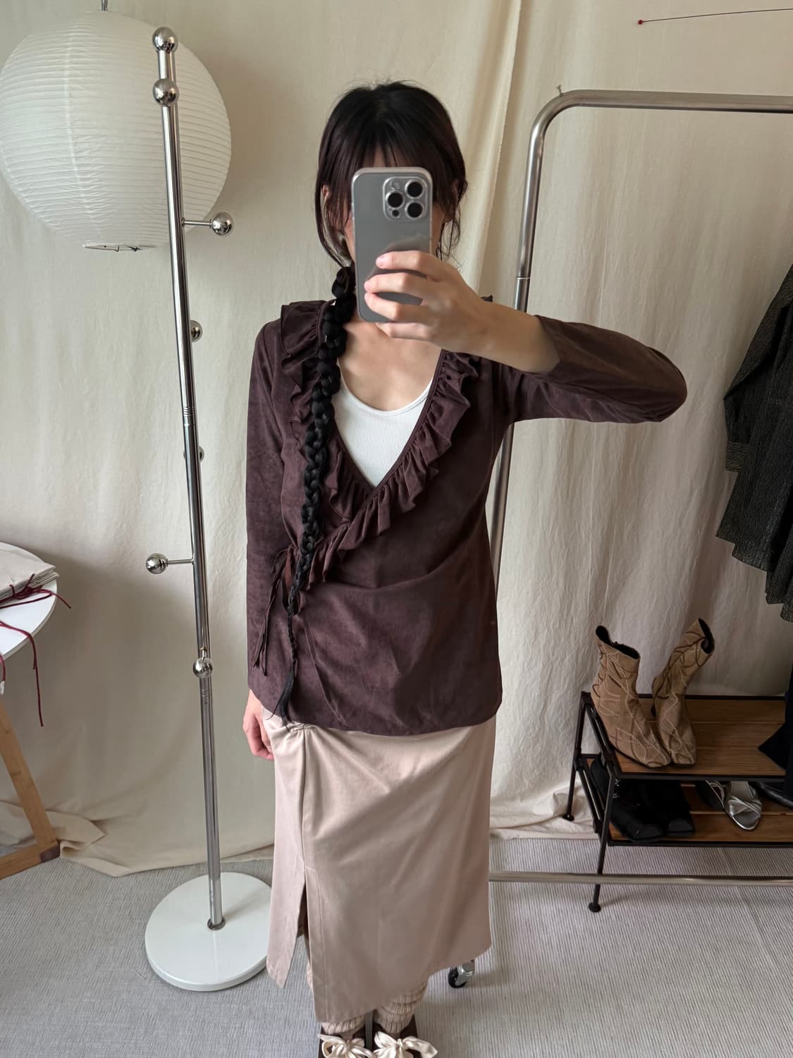 Melmo Frill Wrap Blouse 상품이미지2