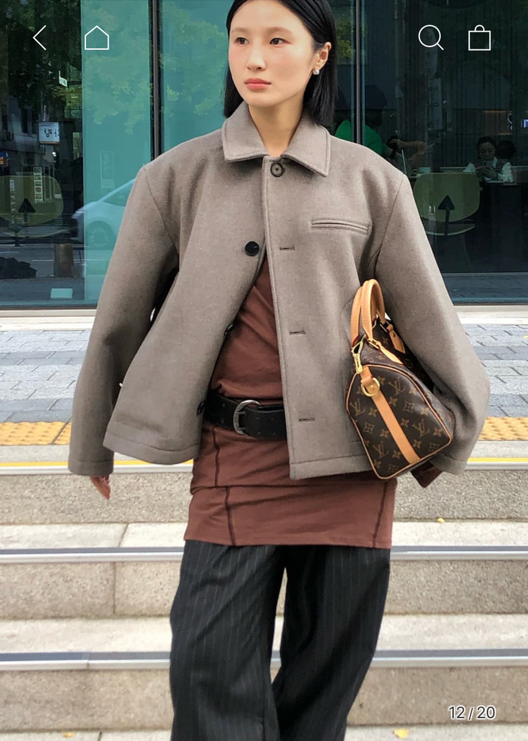 스튜디오 톰보이 울 스탠카라 점퍼 코트 상품이미지2