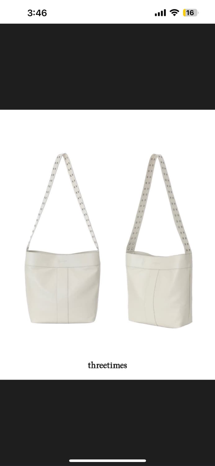 쓰리타임즈 eyelet bucket bag 아일렛 버킷 백 쓰탐 가방 상품이미지8
