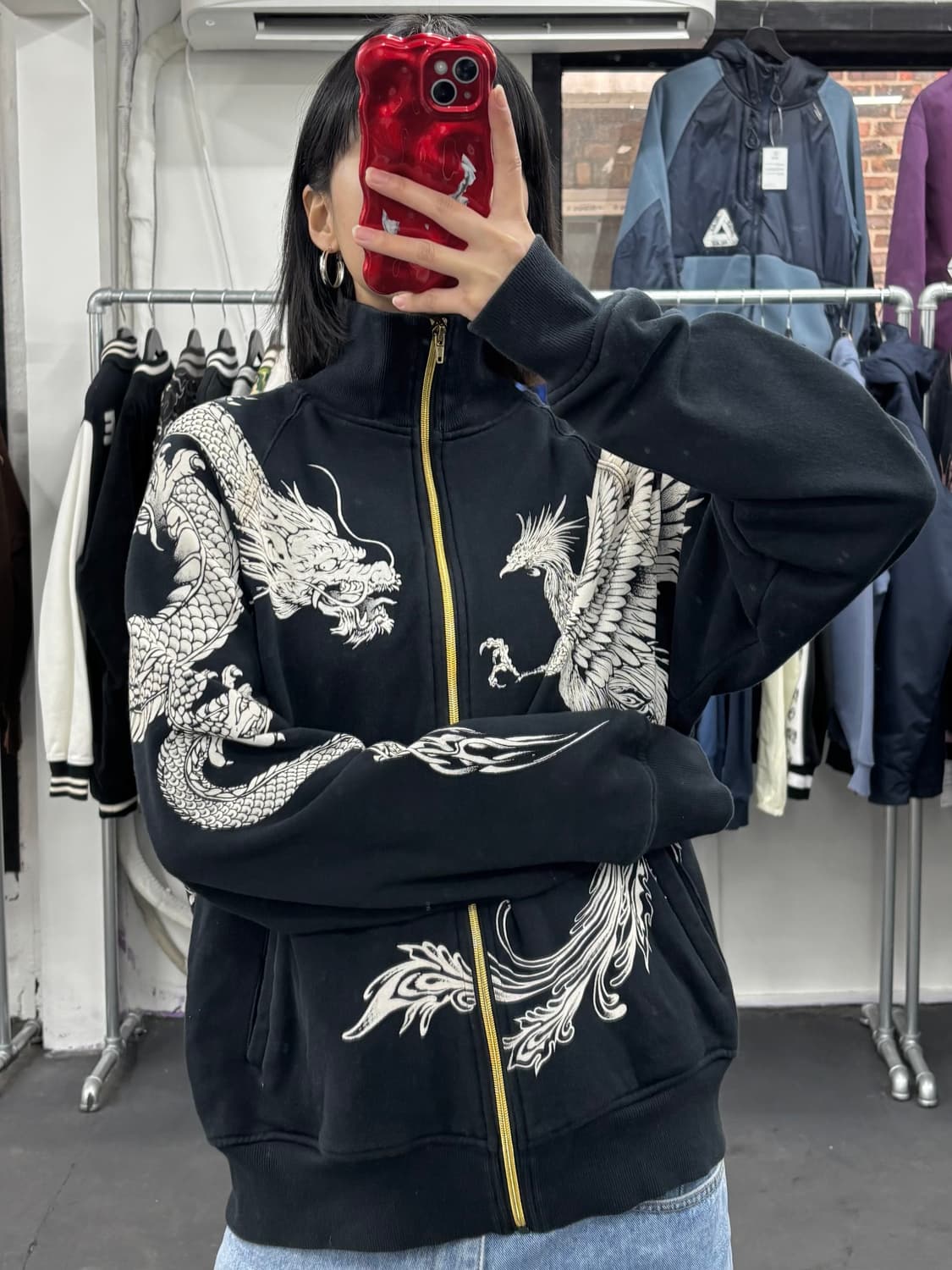 카라쿠리 타마시 오리엔탈 자수 집업 상품이미지3