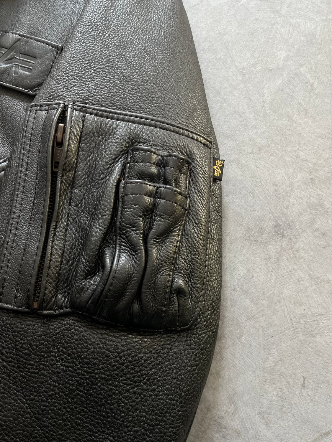 Alpha Industries 알파인더스트리 CWU 레더 자켓 상품이미지4