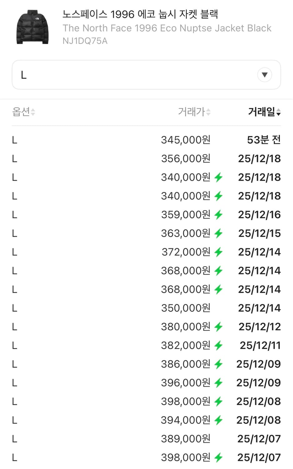 [L] 노스페이스 1996 에코 눕시 자켓 블랙 상품이미지4