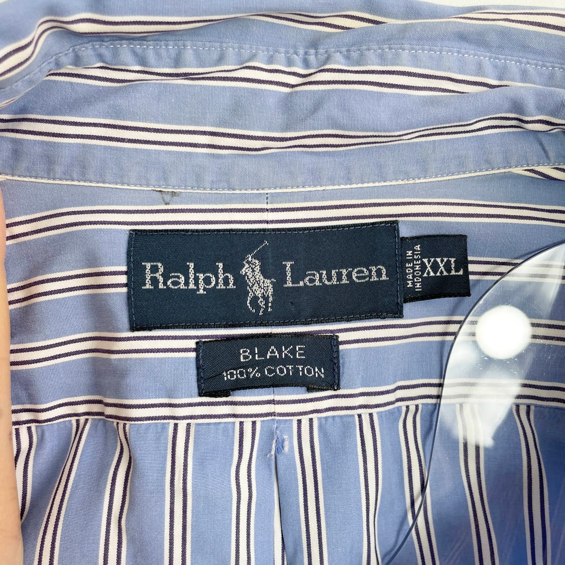A2 폴로랄프로렌 블루 스트라이프 코튼 셔츠 115사이즈 상품이미지5