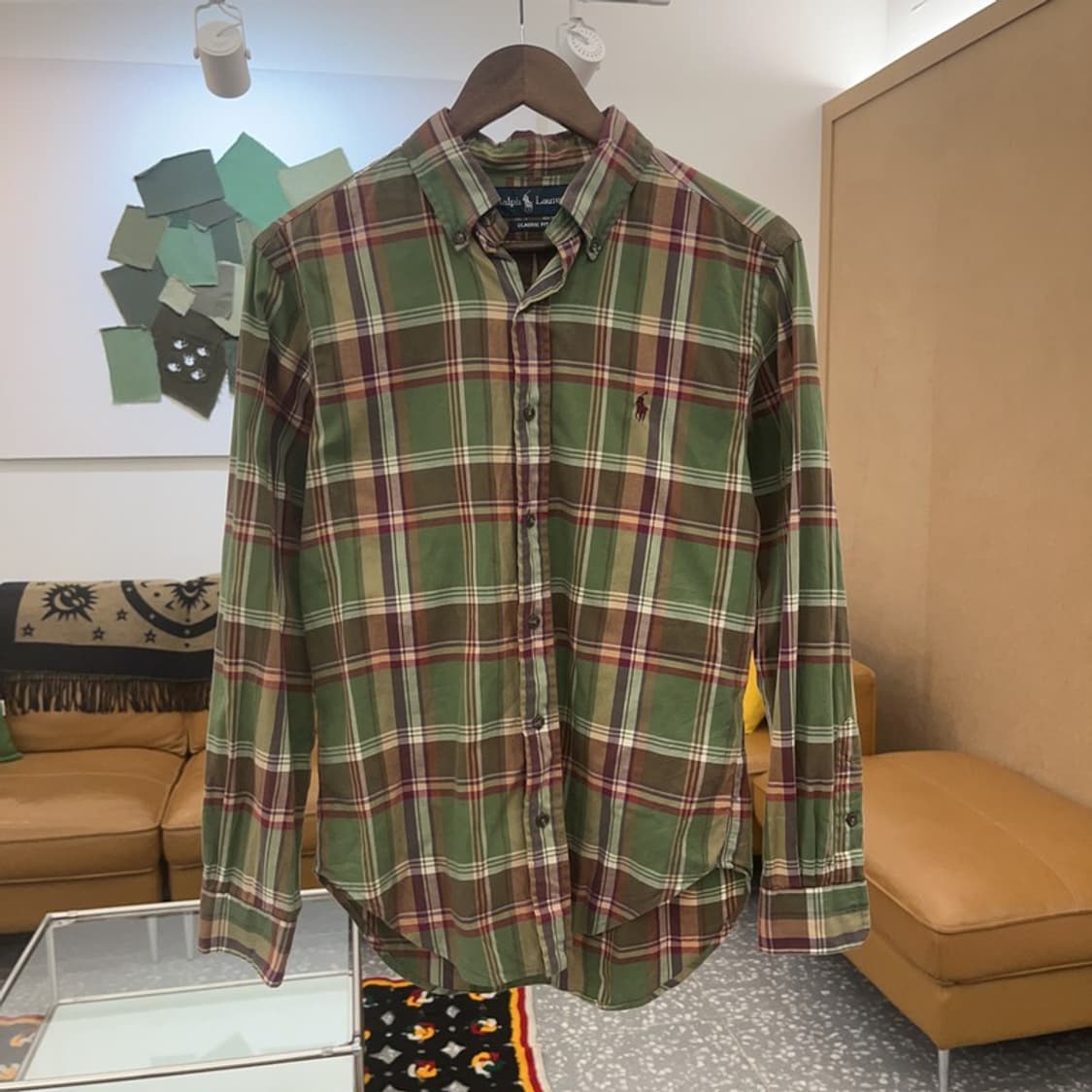폴로 랄프로렌 빈티지 레트로 파머룩 체크 셔츠 S C06733 상품이미지3