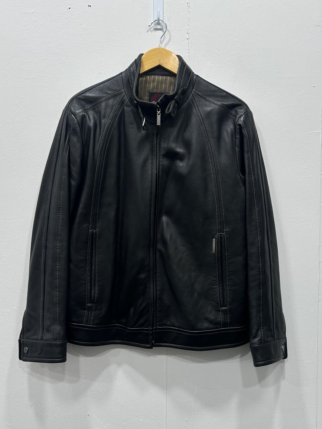 Vintage 이신우 양가죽 블랙 가죽 자켓 M 95 상품이미지3