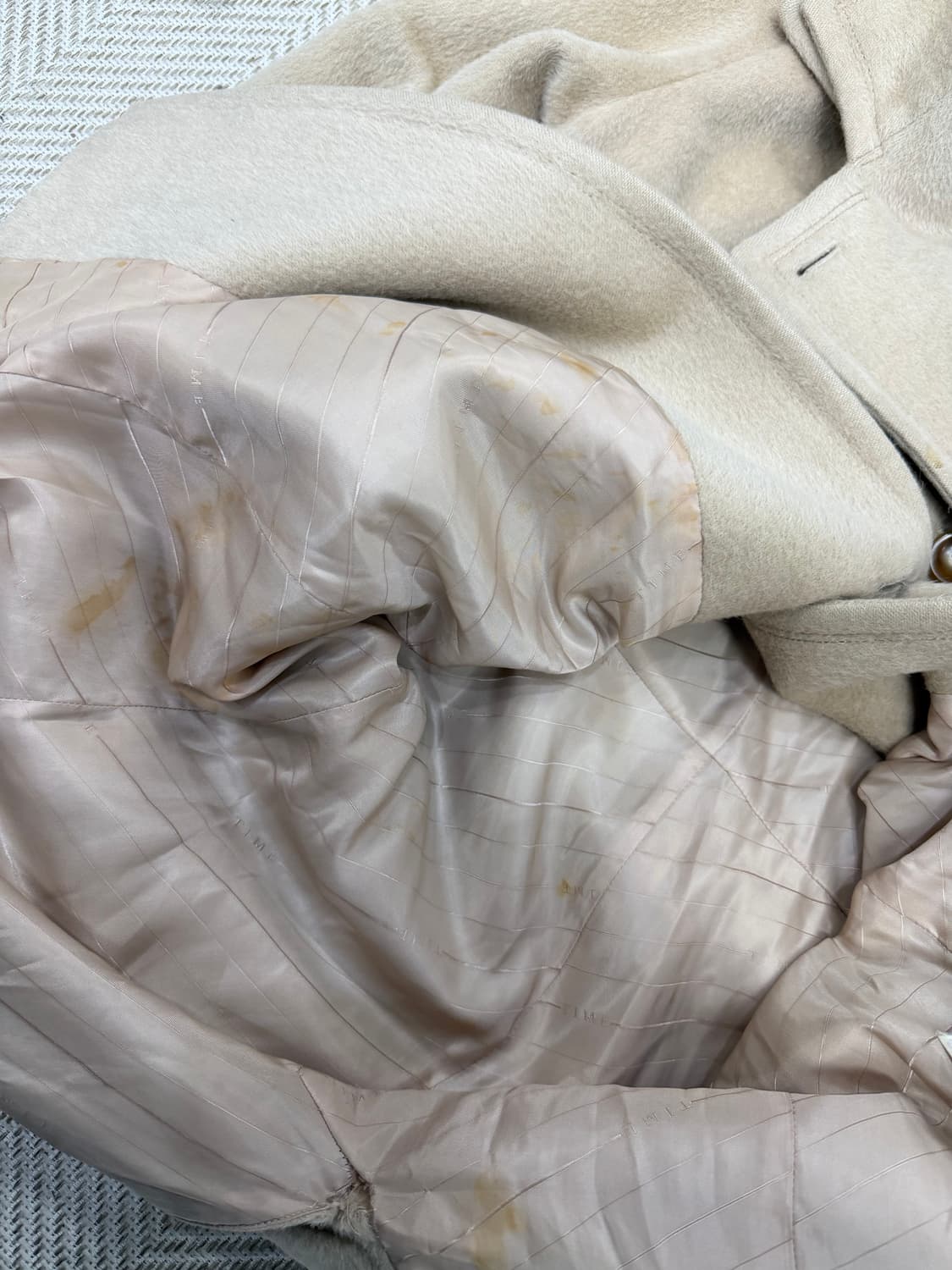 정품) TIME 타임 한섬 벨티드 코트 베이지 88 상품이미지6