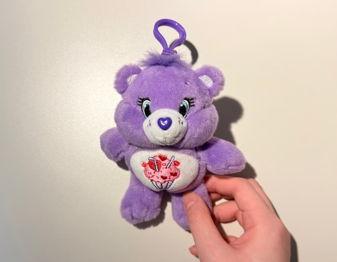 케어베어 보라색 파르페 인형 키링 상품이미지1